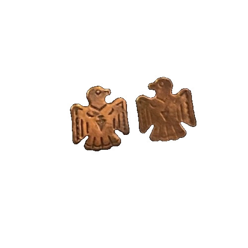Marked solid copper tiny thunderbird Native vinta… - image 1