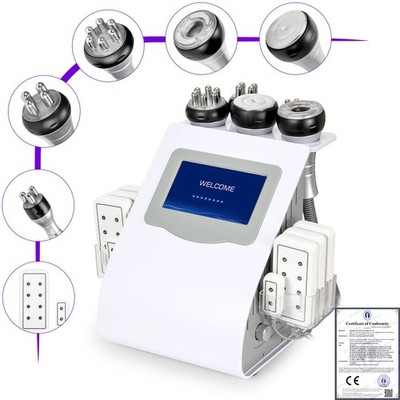 6IN1 80K RF Ultraschall Lipo Maschine Fettabsaugung Kavitation Vacuum Fatburner