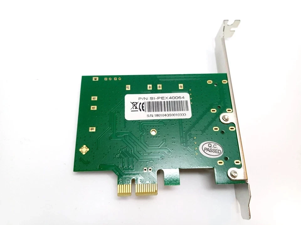 SYBA SI-PEX40064 4 PORT SATA III PCI-e 2.0 x1 BOARD CHIP READY CONTROLLER CARD - Image 3 of 3