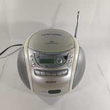 Sony CFD-E95 CD/Radio/Cassette Boombox Pearl Off-White Color New Belts Works