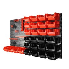 Werkzeug-Wandaufbewahrungssystem modulares Werkzeugregal mit Behältern zweifarbig für Schuppen,
