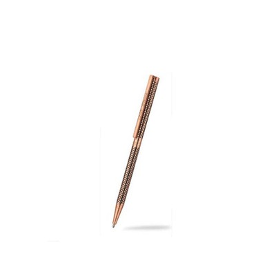 Kugelschreiber Rosegold Platte Österreich Kristall Karo Design Verpackt