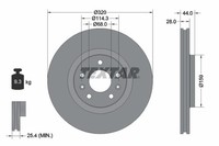 2X Textar Bremsscheibe Pro 92195403 FüR Renault Laguna Espace Clio Megane ScÉNic
