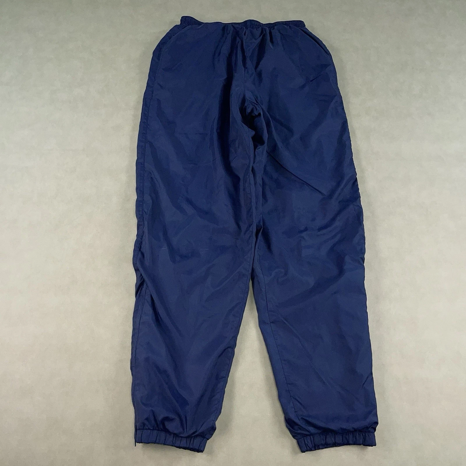 Vintage 90’s Nike Windbreaker Track Pants Blue Adult Size Medium White Tag Lined