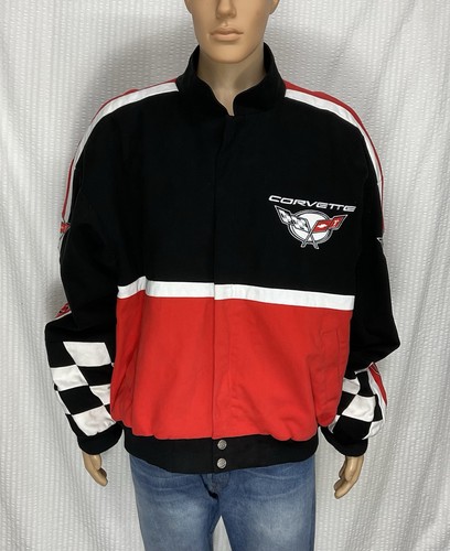 giacca bomber vintage Racing Champions CORVETTE Racing Pit uomo XL - Foto 3 di 24