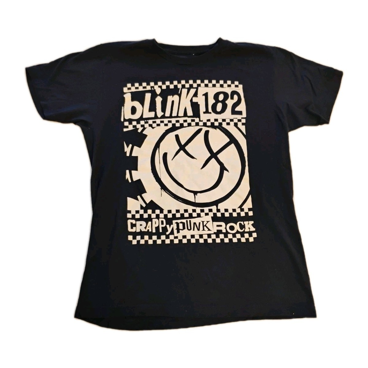 Blink182 Tシャツ　ネイビー　バンドTシャツ パンク ネイビーバンド 182 バンド t blink 182 tシャツ Blink-182 World Tour