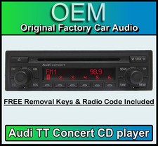 Audi TT CD Player Audi Concert Autoradio Headunit Lieferung mit Radiocode
