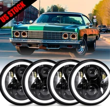 4PCS 5 3/4 5.75" LED Headlights DRL For Chevy El Camino Impala Caprice Bel Air