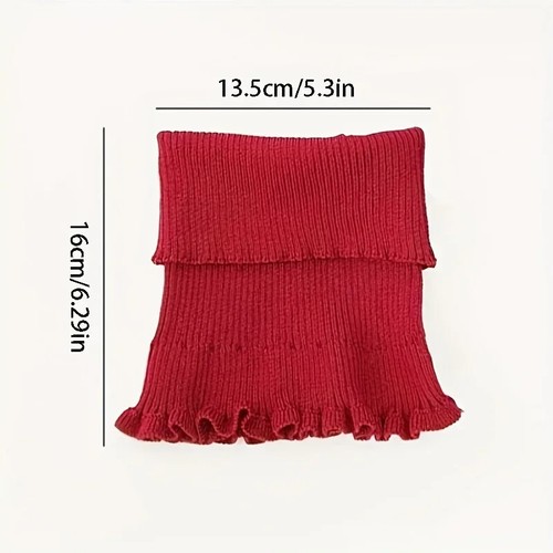 Knitted Hooded Scarf for Women Winter Cold Weather Neck Wrap Korean Style Tie - Picture 5 of 14