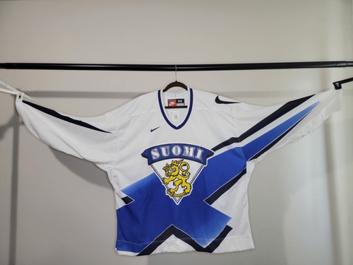 Finland National Team Hockey Jersey, 56, White, Nike