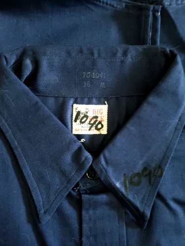 VTG NEW ELY & WALKER BIG BUCK NAVY BLUE LONG SLEEVE WORK SHIRT 16 M SANFORIZED - Picture 3 of 12