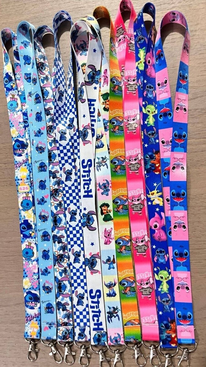lot Cartoon Stitch Neck Straps Key Chains Lanyard ID Holder