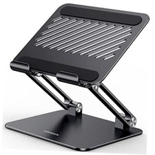 Tablet Stand Holder for Desk Dual Rod Support Aluminum Tablet Holder Black