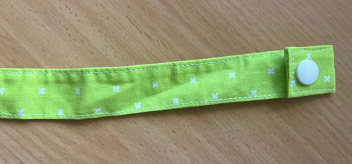 Baby dummy/pacifier clip - green fabric - Foto 7 di 7