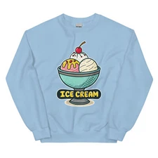 Ice Cream Party Supplies Birthday Event Crewneck Sweatshirt