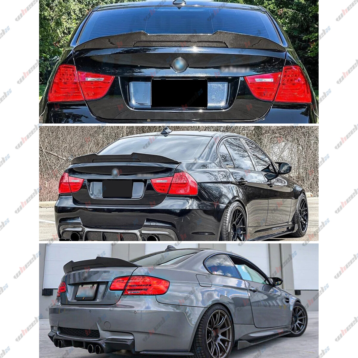 Real Carbon Fiber Spoiler For 06-11 BMW E90 Sedan / E90 M3 PSM-Style Trunk Wing