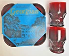 Vtg. Anchor Hocking Georgian Ruby Red Tumblers Glasses set of 6- 4 NIB, 2 Used