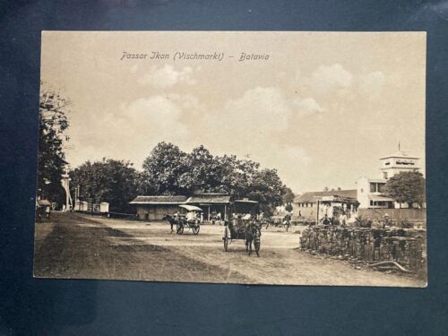 Indonesia Postcard - Passer Jkan Fishmarket Java - Picture 1 of 2
