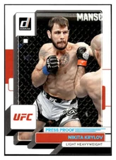 NIKITA KRYLOV 2023 Donruss Press Proof Teal #47 UFC MMA  ID:68463