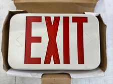 Exit Sign Red with Hardwire and Battery Backup and Side Lights