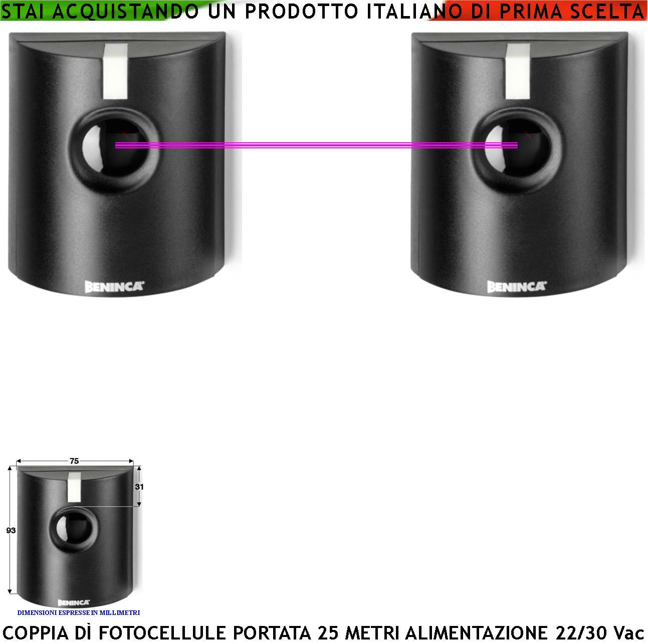Fotocellula Atmosfera Beninca Sicurezza Cancello Automatico Alimentazion 24/30 V - 1