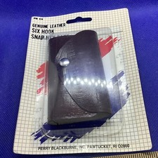 Vintage Brown Leather Key Case Holder Snap Wallet with Keys S20