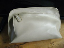 Delta Air Lines Vintage Business Class Toiletry Bag - DL Airlines Beige Pleather