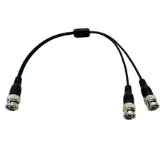 1pcs BNC Splitter 2 in 1 Male to 2 Male Coax Cable for CCTV System Radio Cameras
