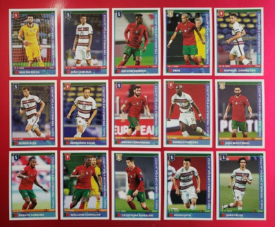 Portugal National Team - Panini Road to Qatar 2022 - Complete 15 Stickers Set