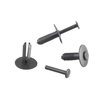 10x Expanding Rivets / Bumper Clips For Opel - Black Plastic Fasteners (LST CL-00484)