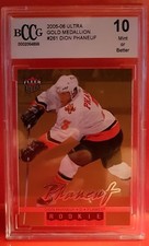 05-06 ULTRA Dion Phaneuf GOLD Medallion Rookie SP BCCG 10 Mint Flames 2005