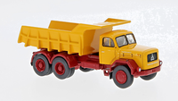 Brekina 83300 Magirus Jupiter Kipper, Dunkelgelb / Dunkelrot, 1960, H0, Neu 2025