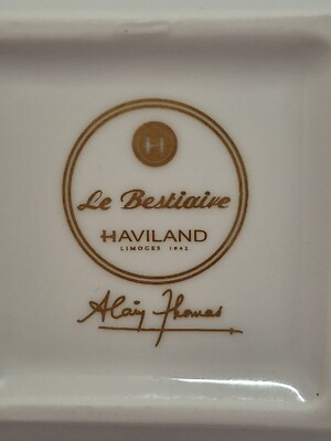 Haviland Limoges Alain Thomas Le Bestiaire Gran Bandeja de Edición Limitada 77 de 250 - España