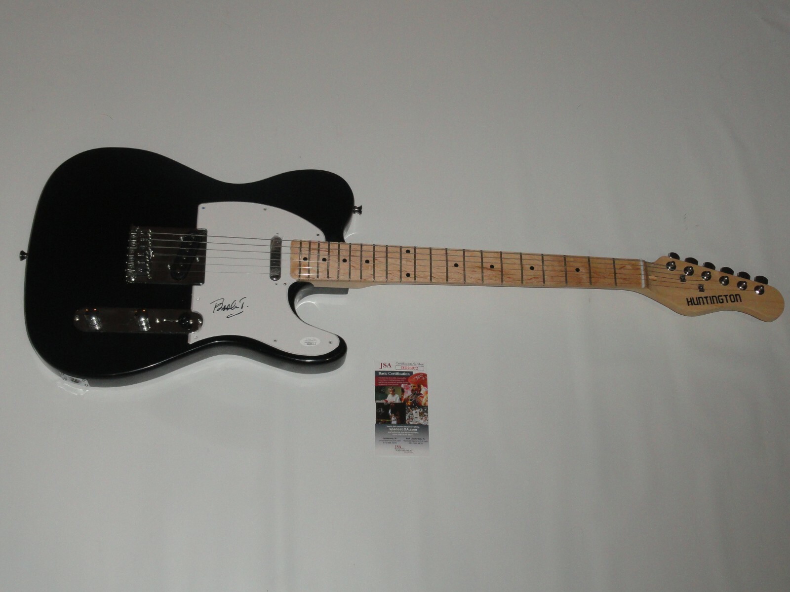 BOOKER T JONES SIGNED BLACK ELECTRIC GUITAR BOOKER T & THE M.G.'S JSA COA PROOF 