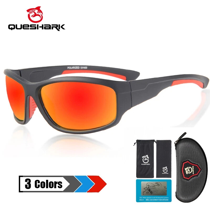 Queshark Polarized Fishing Sunglasses Men Sport Glassses UV400 Eyewear QE22