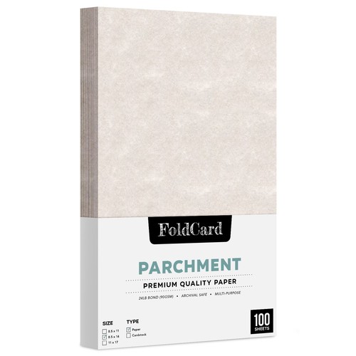 Pewter Parchment Paper, Writing, Printing, Copy, 24w (90gsm), 8.5 x 14