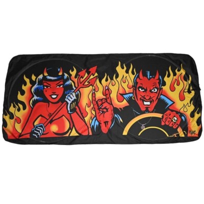 Kreepsville 666 Vince Ray Car Sun Visor Windshield Shade Cover Storage Pouch