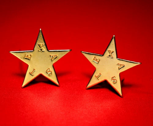 (1) REPUBLIC OF TEXAS & CIVIL WAR CALVARY STAR HAT/CAP INSIGNIA 1840s-1870s