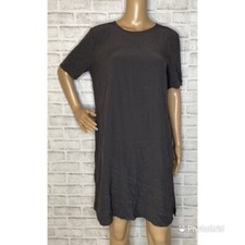 Eileen Fisher gray short sleeve dress s small 