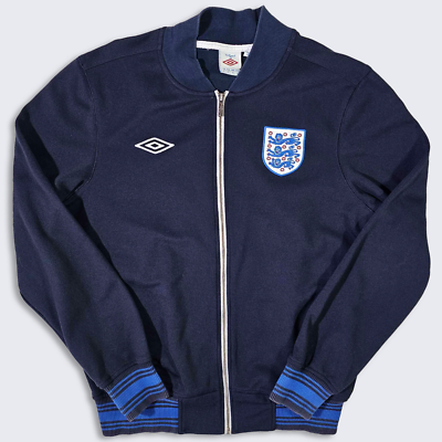 England Vintage Umbro Soccer Track Jacket - Navy Blue Light