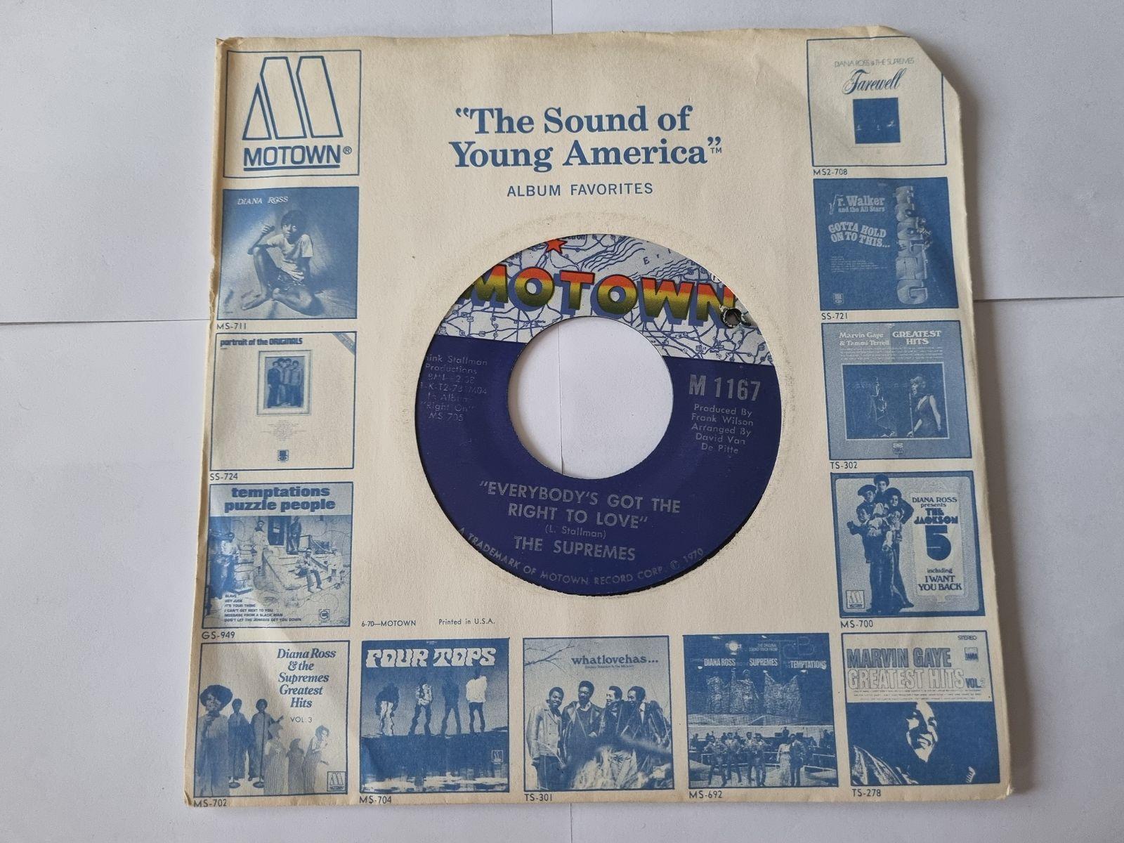 7"" Single The Supremes - Everybody's got the right to love Vinyl US