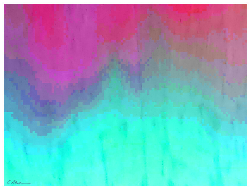 Cosmic Sea Foam on Pink Sand * Signed Fine Art Print * 2021 * Cathy Peterson