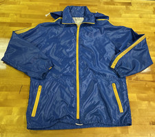 Vintage Marty Liquori Men's Sz M/L Hooded Pullover Winderbreaker Blue VGC