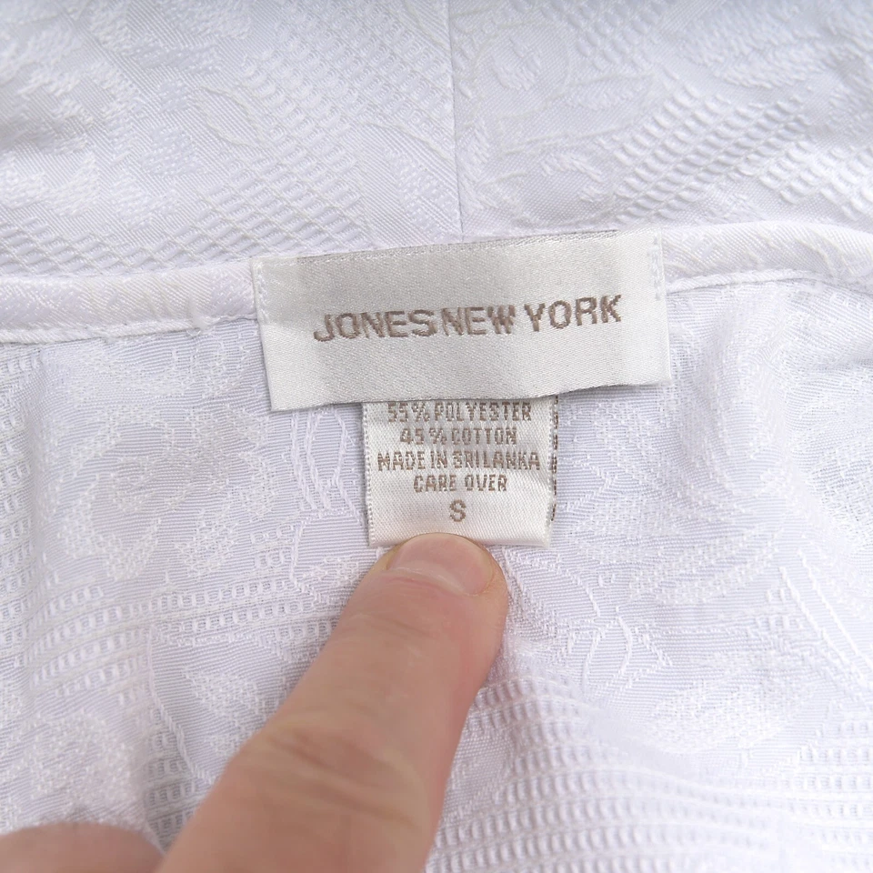 Jones New York Bata Mujer’s S Mezcla Algodón Brocado Cinturón Envoltura Foto 4 de 4