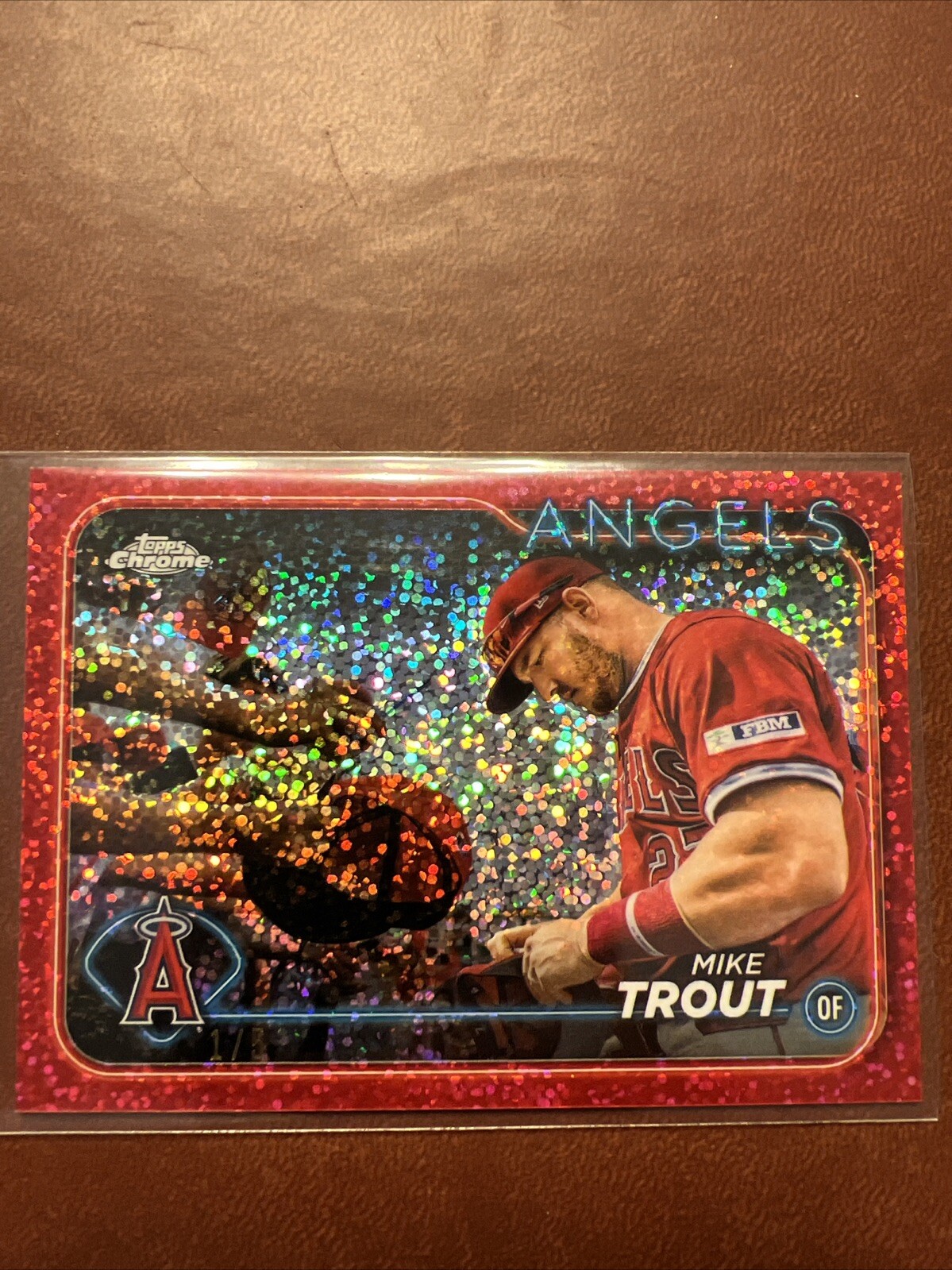 2024 Topps Chrome - Image Variation #200 Mike Trout Red Speckle /5