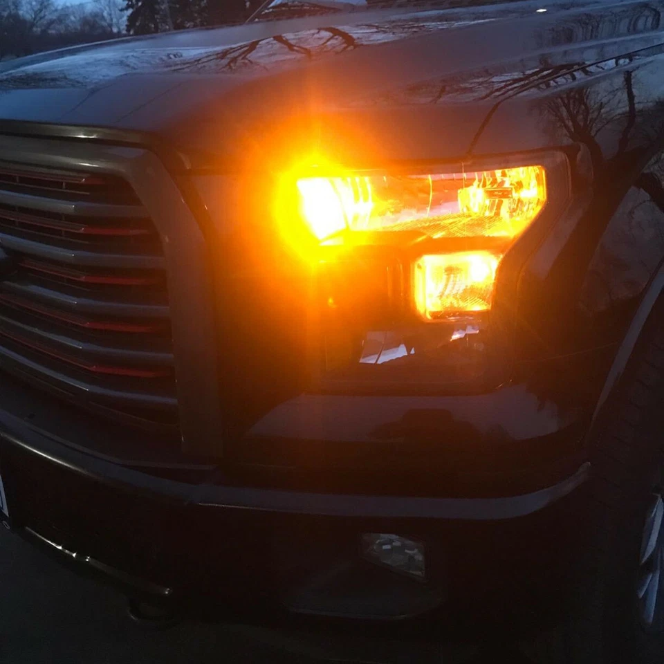 Bombilla LED amarilla señal de giro delantera/trasera para Cadillac Lincoln Audi, intermitente Foto 2 de 4