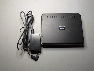 D-Link EBR-2310 Ethernet Broadband Router 4-Port 10/100 used unit and adapter