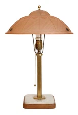 Original Art Deco Desk Lamp "THE CRAFTSMAN" Brass Lamp