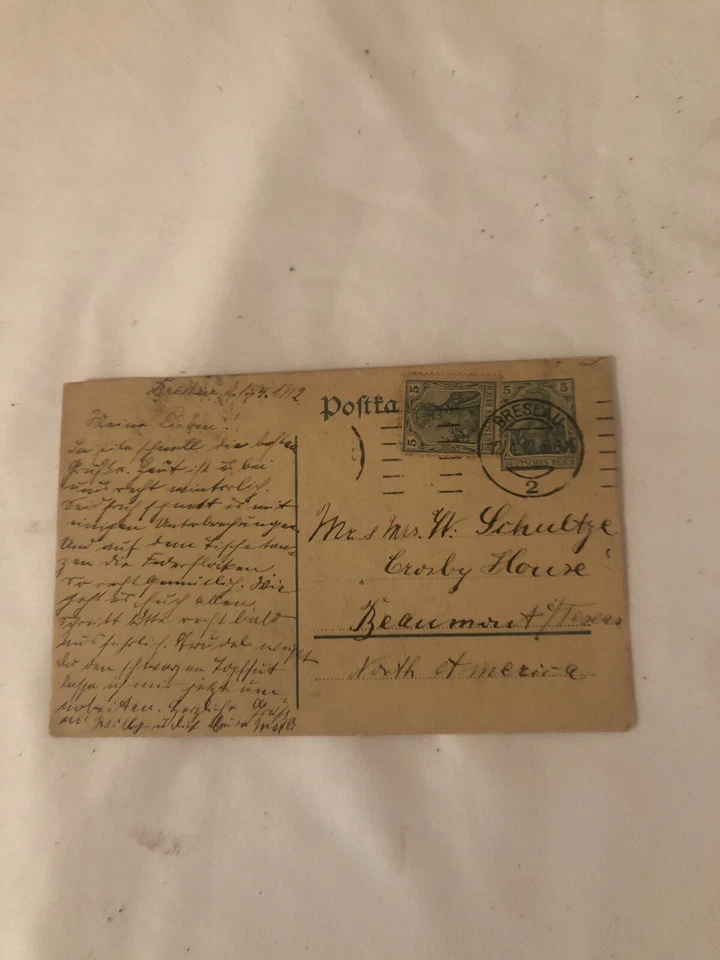 Немецкий рейх.  Германия. Старая открытка. Б/у. - Изображение 2 из 2