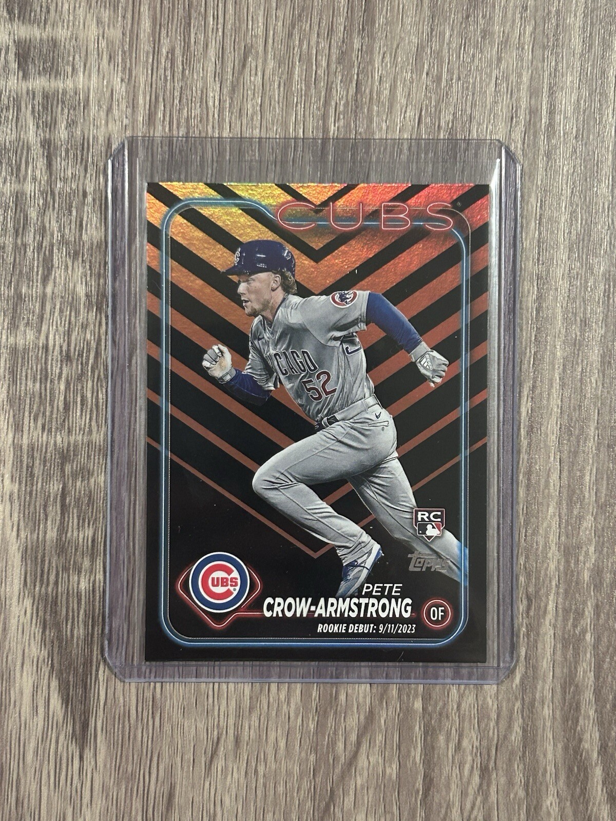 2024 Topps Update Pete Crow-Armstrong Orange & Black Halloween Holiday Foil RC